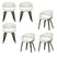 WOOOD Yossi Eetkamerstoelen Houten Bruine Poot - Naturel - Set van 6