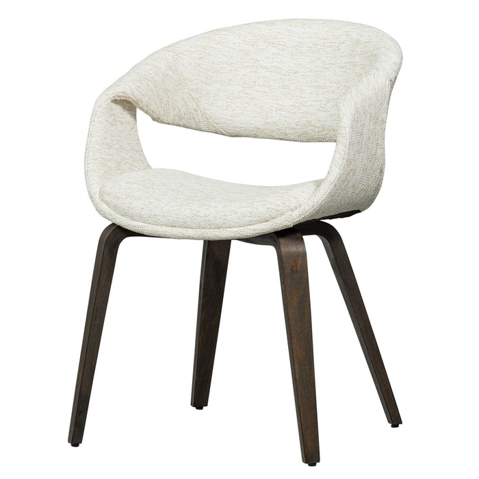 WOOOD Yossi Eetkamerstoelen Houten Bruine Poot - Naturel - Set van 6