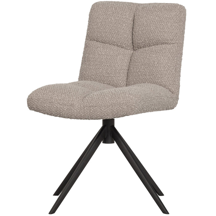 WOOOD Vinny Draaistoelen - Bouclé - Zand - Set van 6
