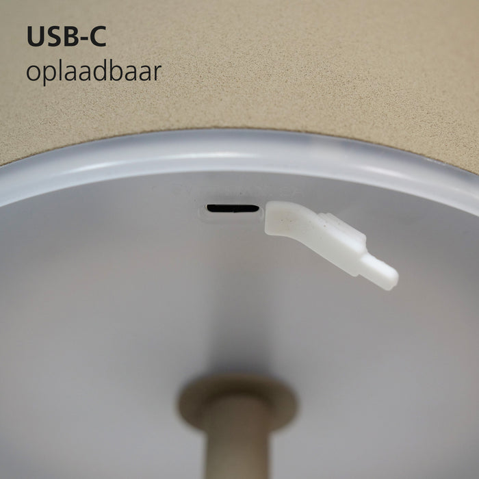 EGLO Mannera-L Staande lamp - USB-C - H 140 cm  - Zand