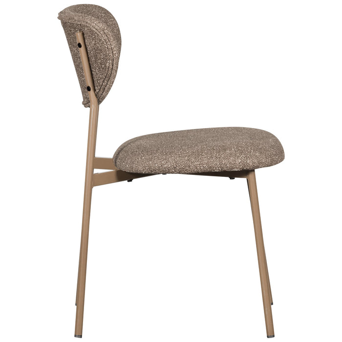 WOOOD Valor Eetkamerstoelen - Polyester - Zand- Set van 6