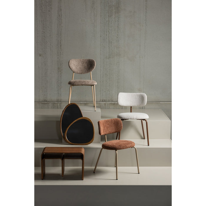 WOOOD Valor Eetkamerstoelen - Polyester - Zand- Set van 6