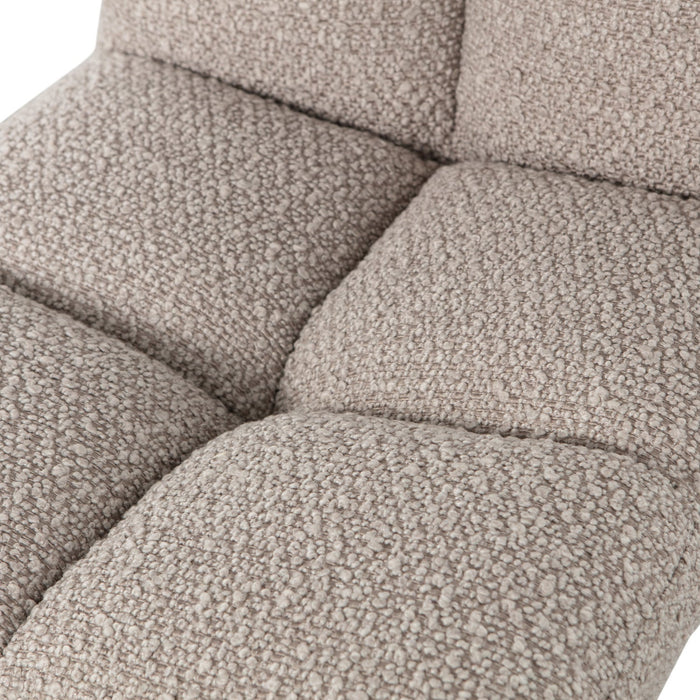 WOOOD Vinny Draaistoelen - Bouclé - Zand - Set van 6