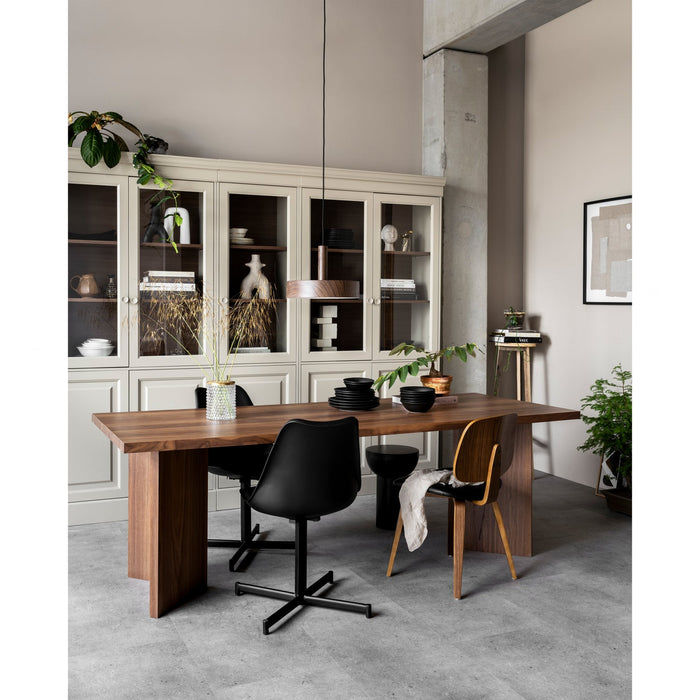 vtwonen Classic Eetkamerstoelen - Hout - Zwart|Walnoot - Set van 6