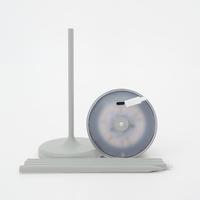 EGLO Mannera-S Tafellamp|Priklamp - USB-C - H 20 cm  - Grijs