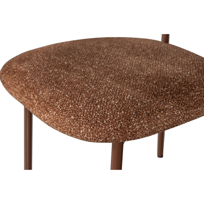 WOOOD Valor Eetkamerstoelen - Polyester - Bruin - Set van 6