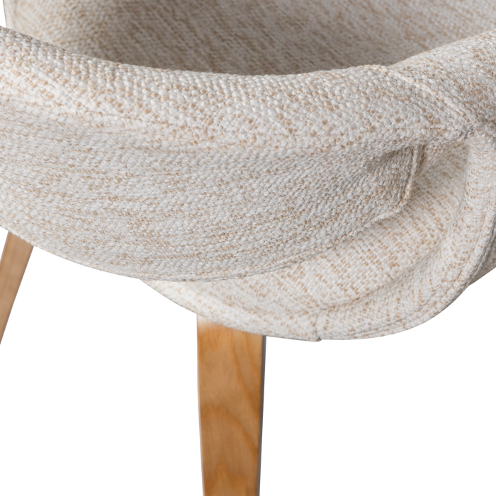 WOOOD Yossi Eetkamerstoelen Houten Naturel Poot - Naturel - Set van 6