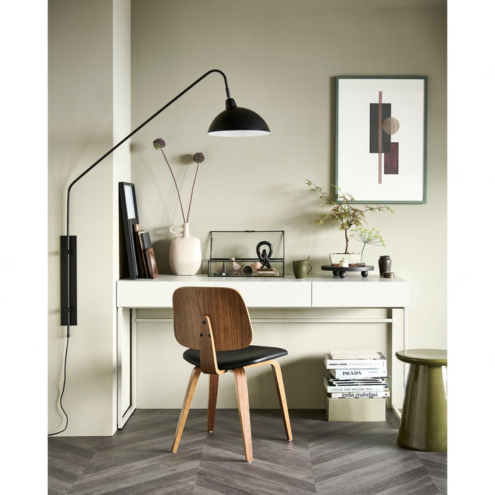 vtwonen Classic Eetkamerstoelen - Hout - Zwart|Walnoot - Set van 6