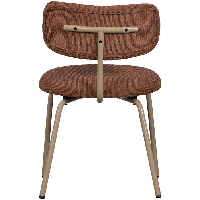 WOOOD Travis Eetkamerstoelen - Polyester - Bruin - Set van 6