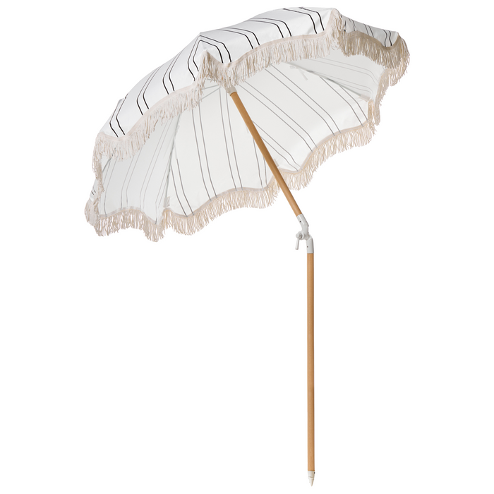Beliani - MONDELLO - Tuinparasol - Zwart|Wit - Polyester