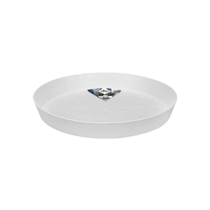 elho Loft Urban Schotel Rond 30 - Zijdewit (Wit) - Ø 30 x H 4 cm -