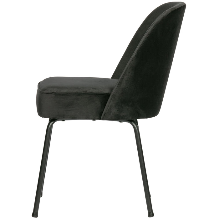 WOOOD Vogue Eetkamerstoelen - Fluweel Zwart - Set van 6