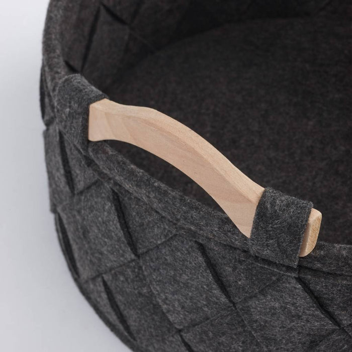 Amy Opbergmand Dark Grey Small | Grijs | Polyester