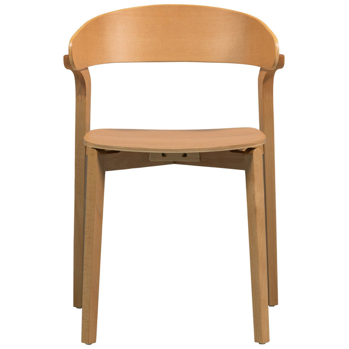 WOOOD Cras Eetkamerstoelen - Essenhout - Naturel - Set van 6