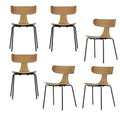 WOOOD Form Eetkamerstoelen - Hout - Naturel - Set van 6