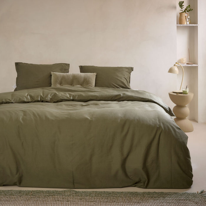 Walra - Dekbedovertrek Vintage Satin - 200x220 - Groen