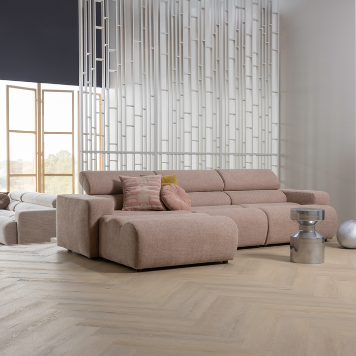 WOOOD Feis Kussens - Velvet stof - Roze|Naturel - Set Van 3