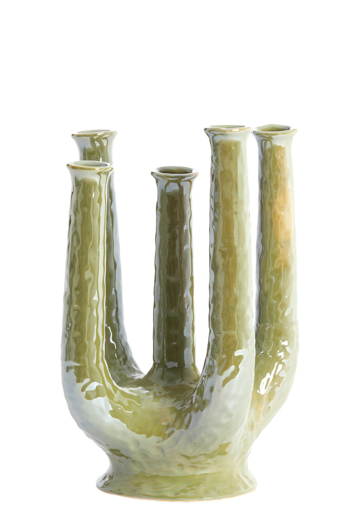 Light & Living - Vaas LEONJO - 24x18x36 cm - Groen