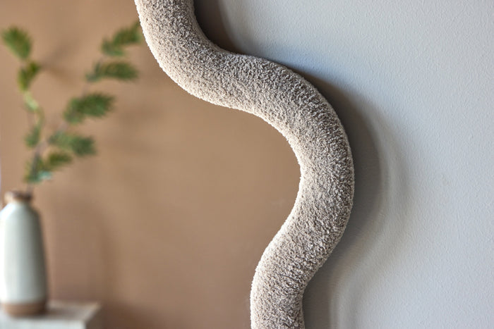 Fjôrd - Spiegel Beige Bouclé - 70x70x3,5cm - Kungsbacka