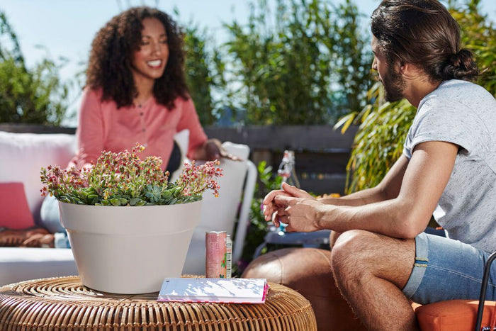 elho Loft Urban Schaal 35 - Warm grijs (Grijs) - Ø 35 x H 20 cm -