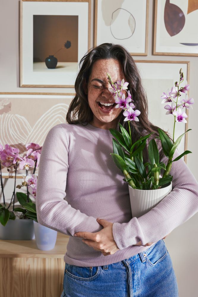 elho Vibes Fold Orchidee Hoog 12,5 - Zijdewit (Wit) - Ø 13 x H 15 cm -