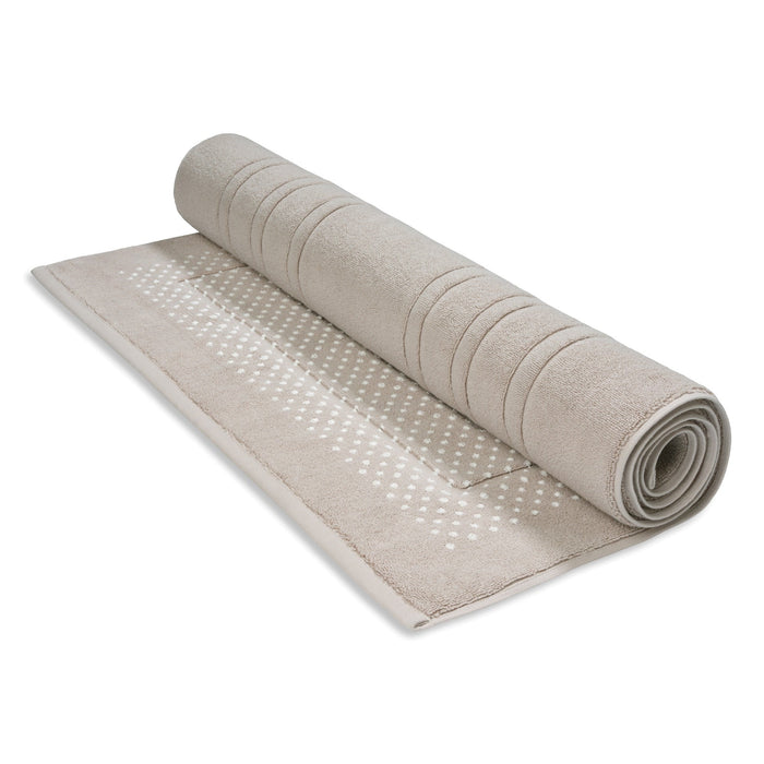 Houston Badmat Stone | 60 x 60 cm | Grijs | Beige | Katoen