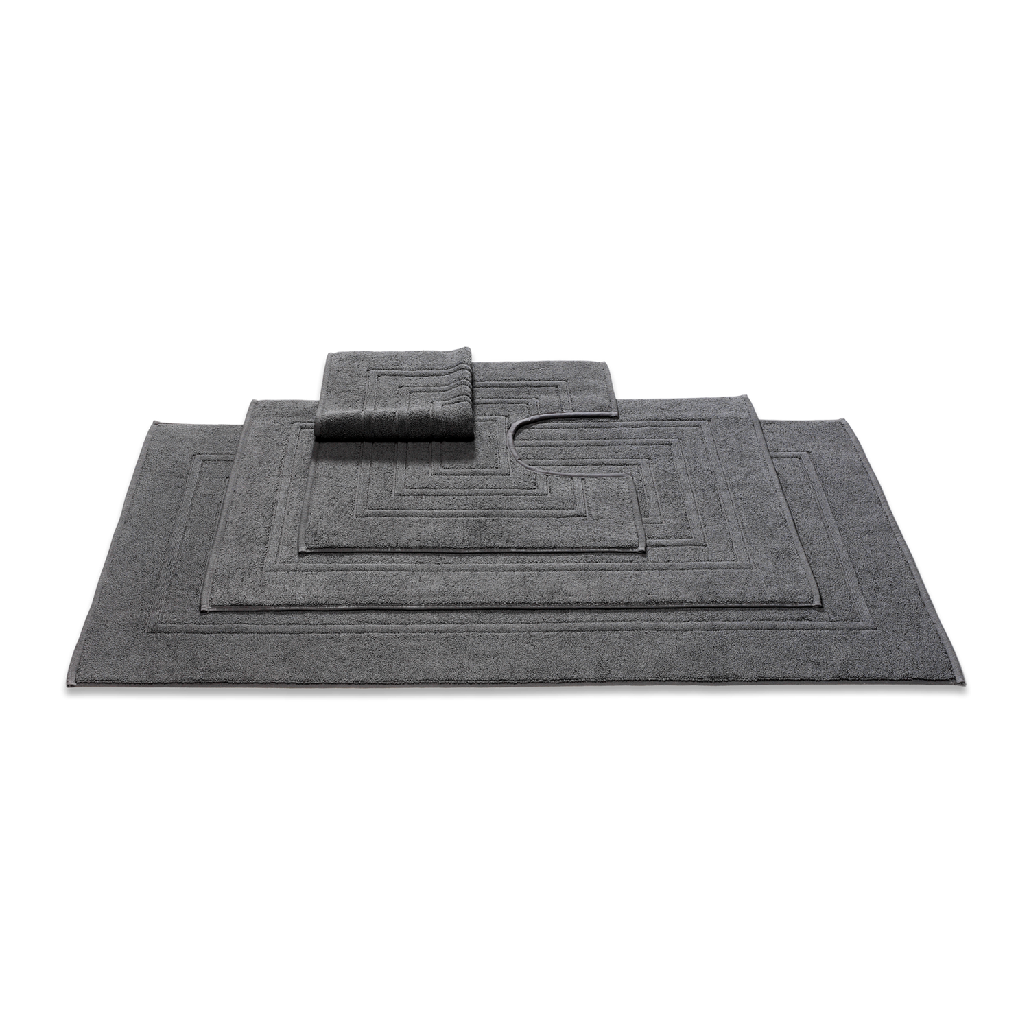 Houston Badmat Dark Grey | 60 x 60 cm | Grijs | Katoen