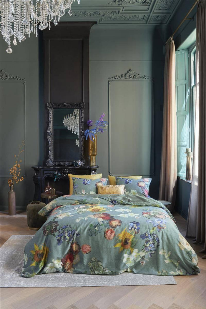 Beddinghouse x Van Gogh Museum dekbedovertrek Partout des Fleurs green