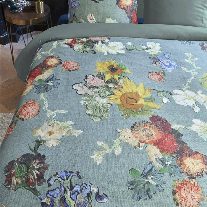 Beddinghouse x Van Gogh Museum dekbedovertrek Partout des Fleurs green