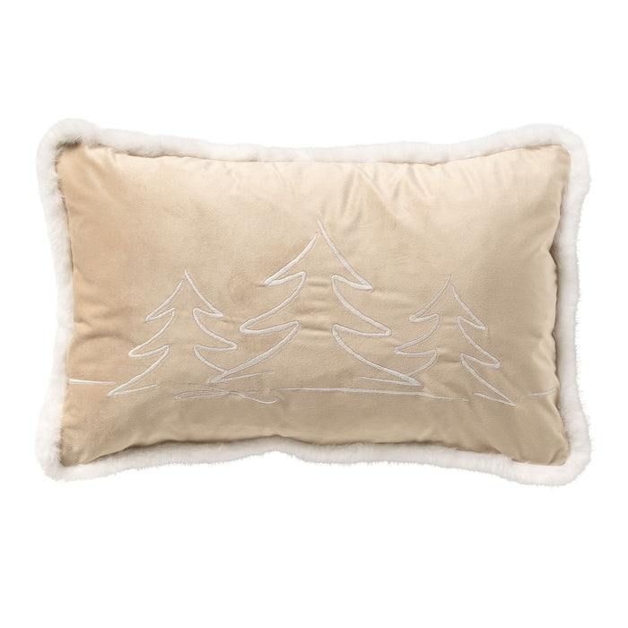 Arbre - Kerst sierkussen - 30x50 cm, wit