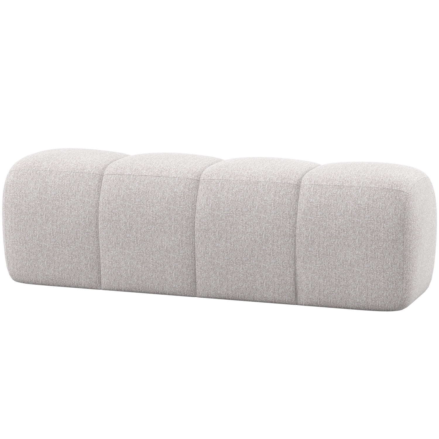 WOOOD Mojo Eetbankje 164 cm - Bouclé - Ecru Melange - 49x164x45