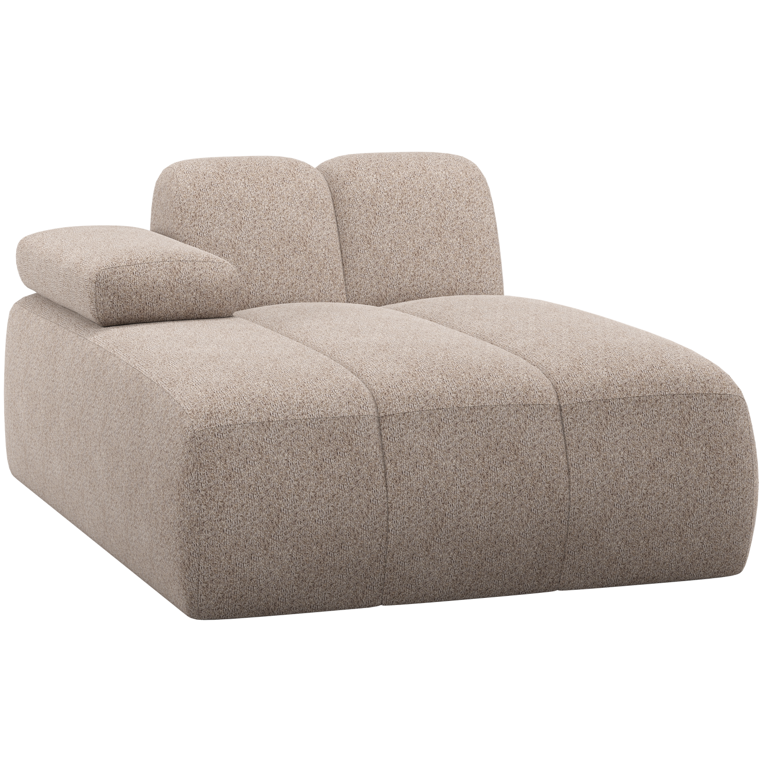 WOOOD Mojo Chaise Longue Element Bank Links - Wollig - Donkerzand