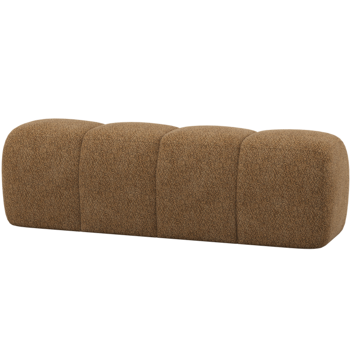 WOOOD Mojo Eetbankje 164 cm - Wollig - Honinggeel - 49x164x45