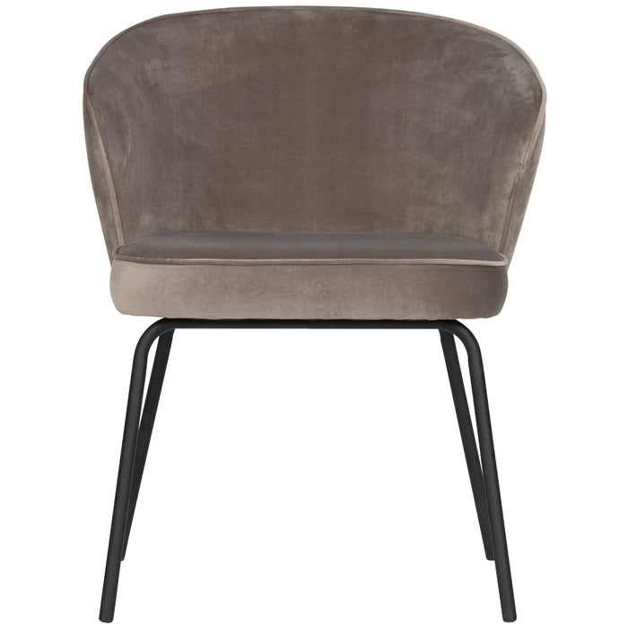 WOOOD Admit Eetkamerstoelen - Fluweel - Khaki - Set van 6