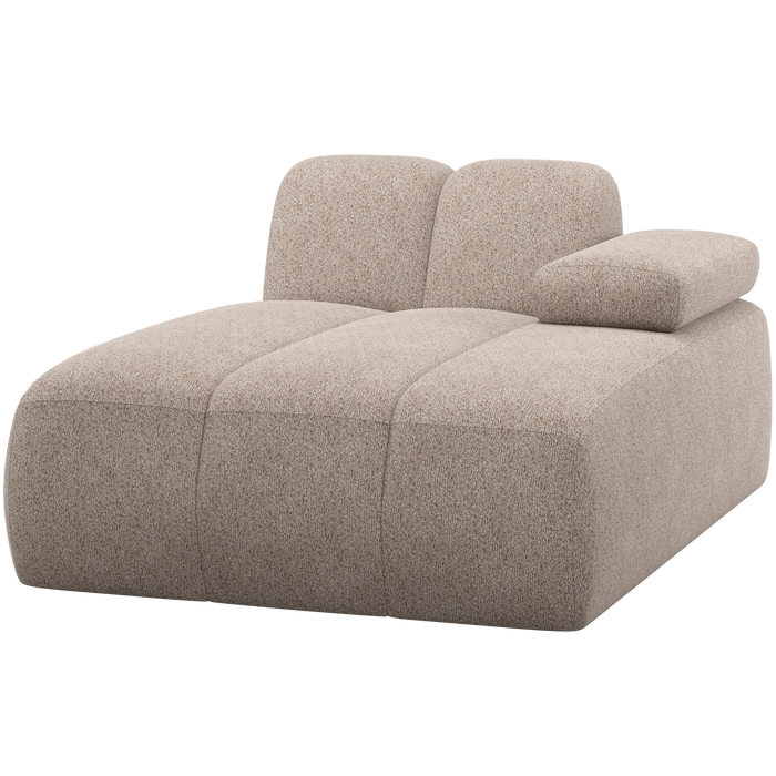 WOOOD Mojo Chaise Longue Element Bank Rechts - Wollig - Donkerzand