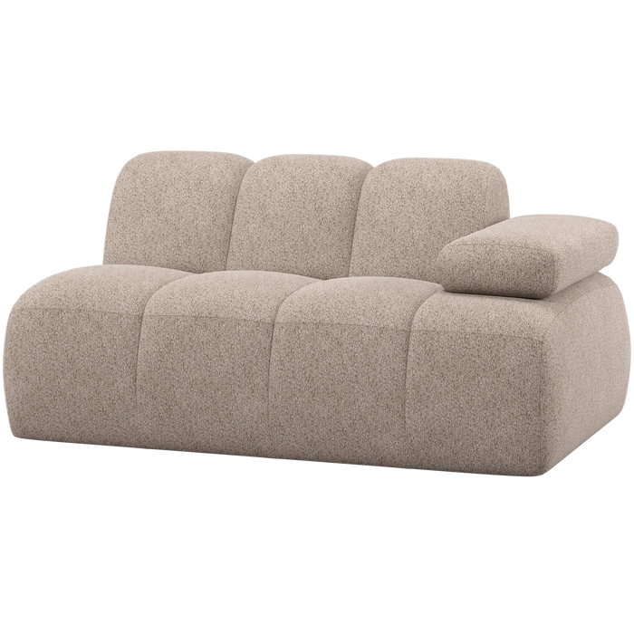 WOOOD Mojo 1,5-Zits Element Bank Arm Rechts - Wollig - Donkerzand