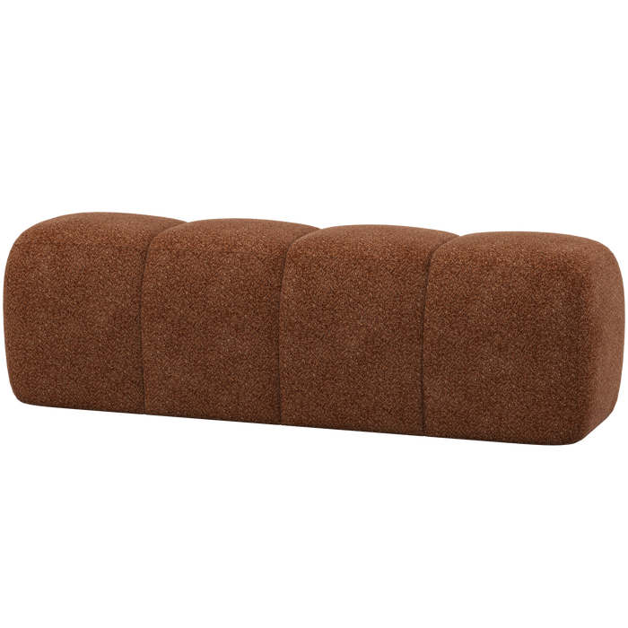 WOOOD Mojo Eetbankje 164 cm - Wollig - Roestbruin - 49x164x45