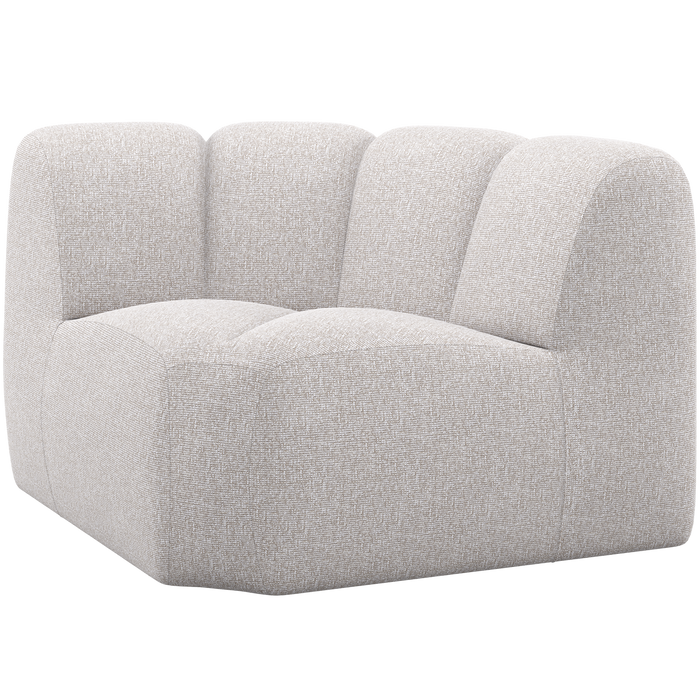 WOOOD Mojo Bank Hoekelement - Bouclé - Ecru Melange - 74x110x110