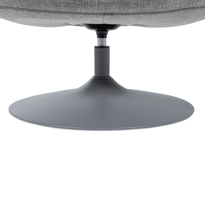 WOOOD Elvi Draaifauteuil - Chenille Structuur -  Lichtgrijs - 81x73x84