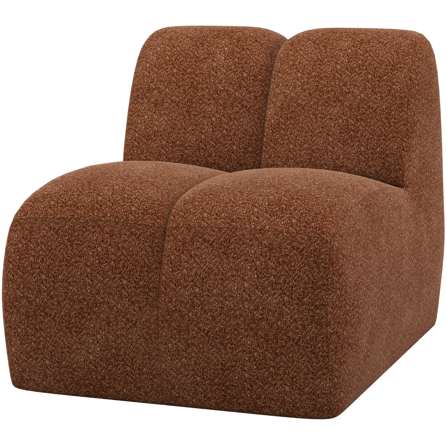 WOOOD Mojo 1-Zits Element - Wollig - Roestbruin -74x84x97