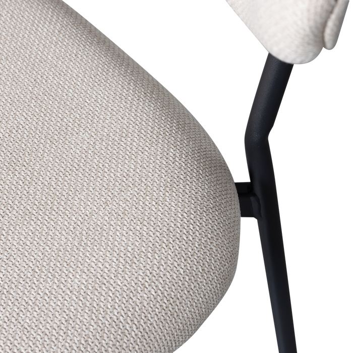 WOOOD Kjeld Eetkamerstoelen - Polyester - Naturel - Set van 6