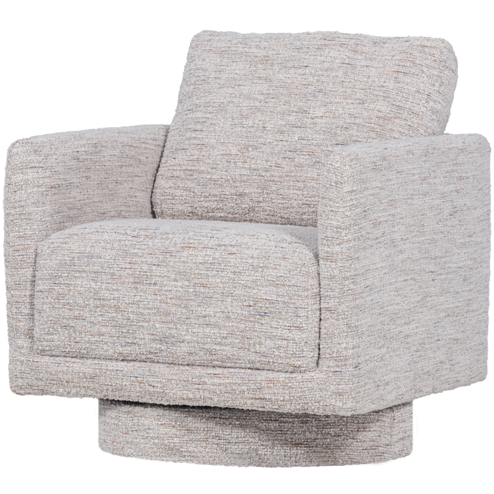 WOOOD Oska Draaifauteuil - Melange Stof - Naturel - 64x78x79