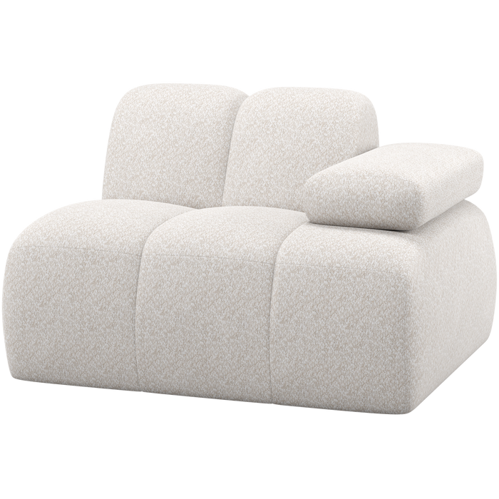 WOOOD Mojo 1-Zits Element Bank Arm Rechts - Wollig - Ecru