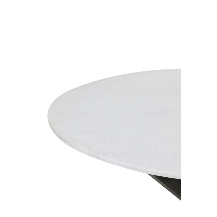 Light & Living Ronde Eettafel Tomochi - Marmer Wit - Ø120x78 cm