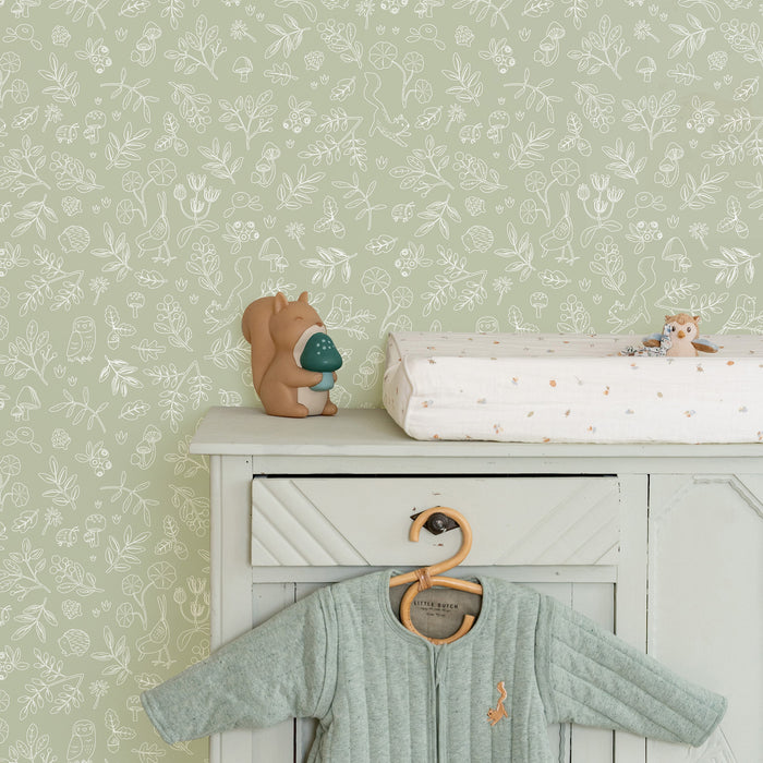 Little Dutch Forest Wonders Behang Kinderkamer - Dieren - 10mx53cm