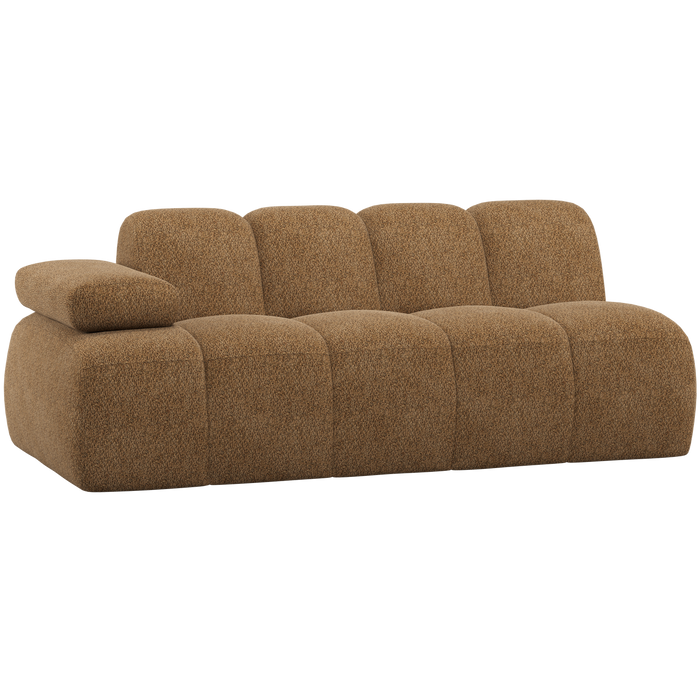 WOOOD Mojo 2-Zits Element Bank Arm Links - Wollig - Honinggeel