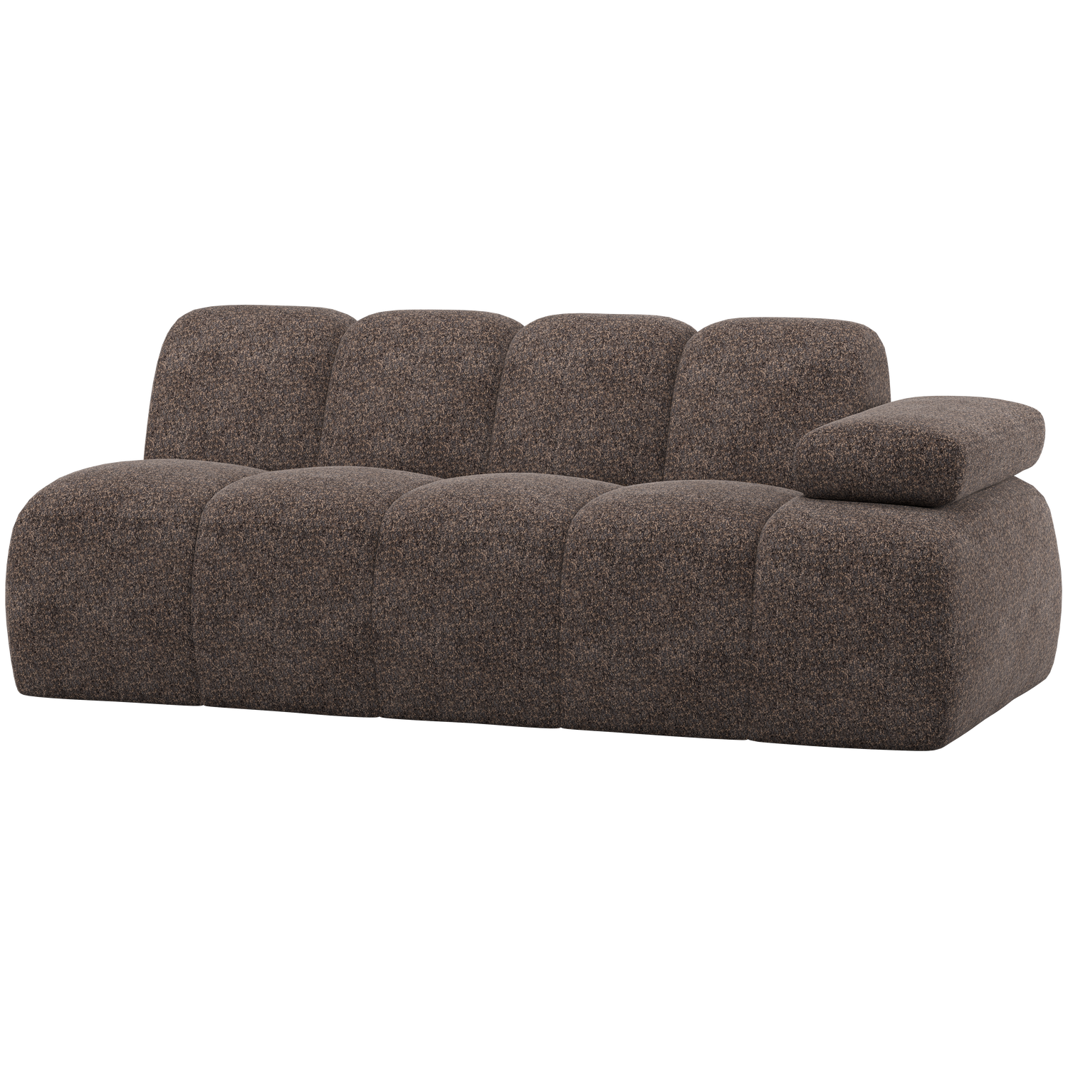 WOOOD Mojo 2-Zits Element Bank Arm Rechts - Wollig - Bruin