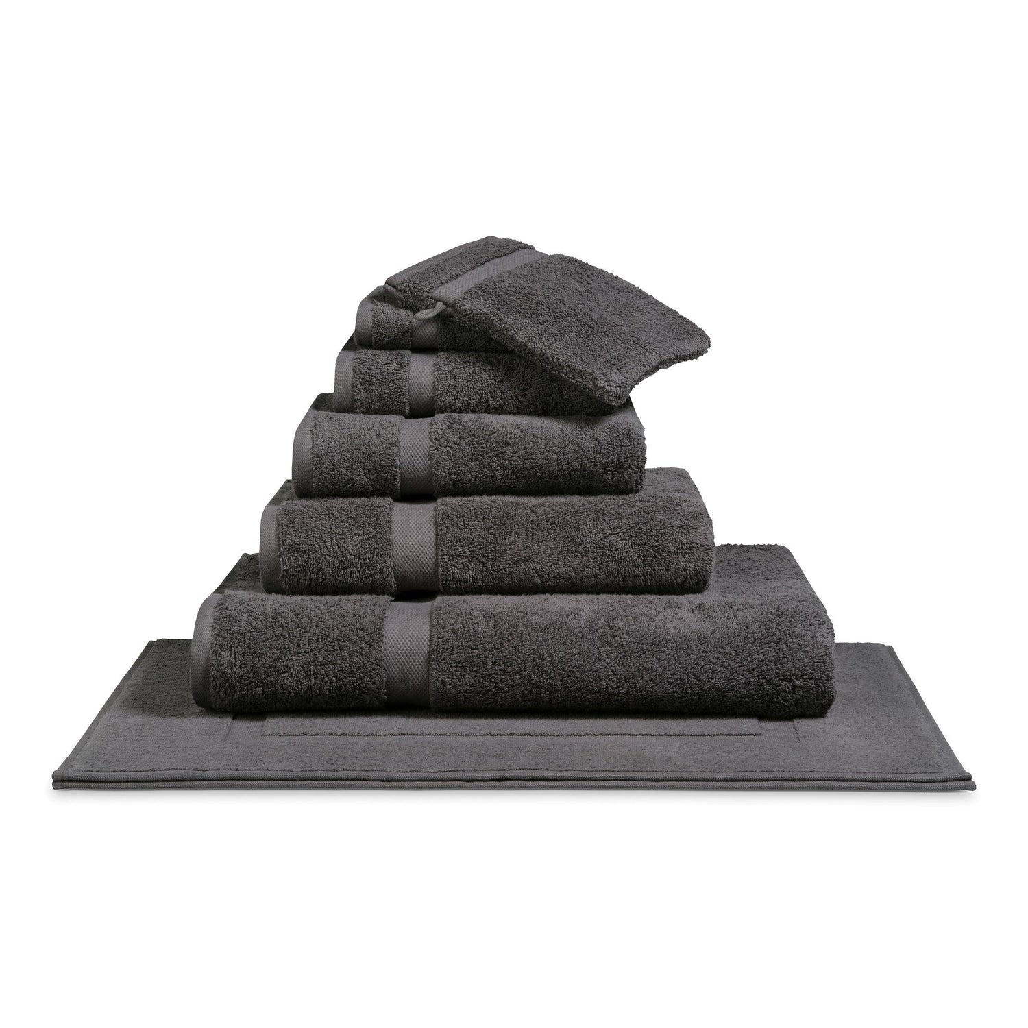 Ranger Badtextiel Dark Grey | 90 x 180 cm | Grijs | Katoen