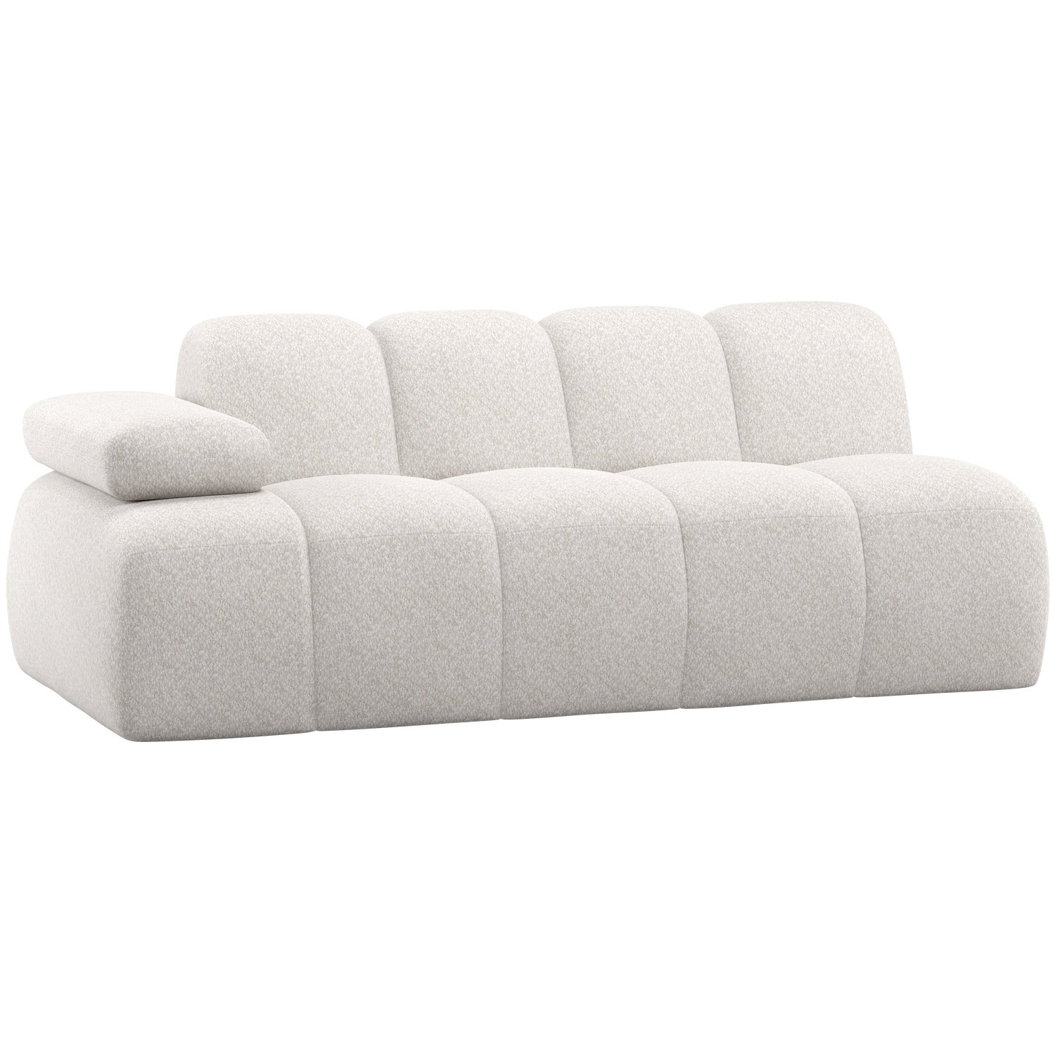 WOOOD Mojo 2-Zits Element Bank Arm Links - Wollig - Ecru