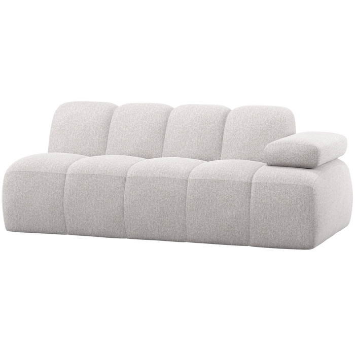 WOOOD Mojo 2-Zits Element Bank Arm Rechts - Bouclé - Roestbruin